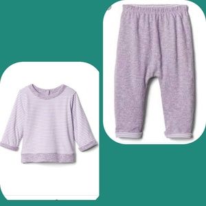 Baby Gap lilac Reversible sweat pants and pull ove